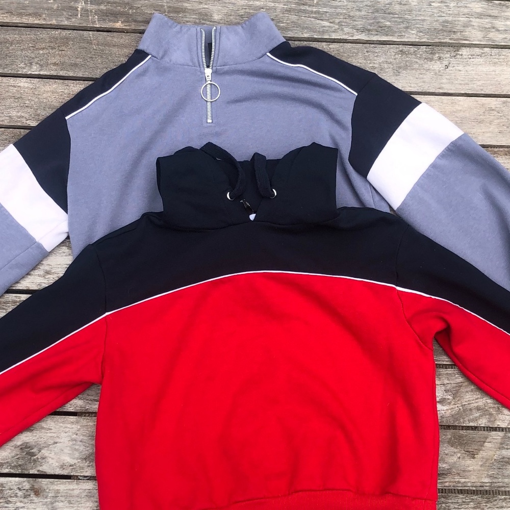 Two H&M Cropped Sweatshirts